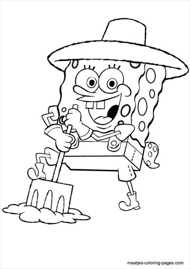SpongeBob - spongebob - kolorowanka 46.GIF