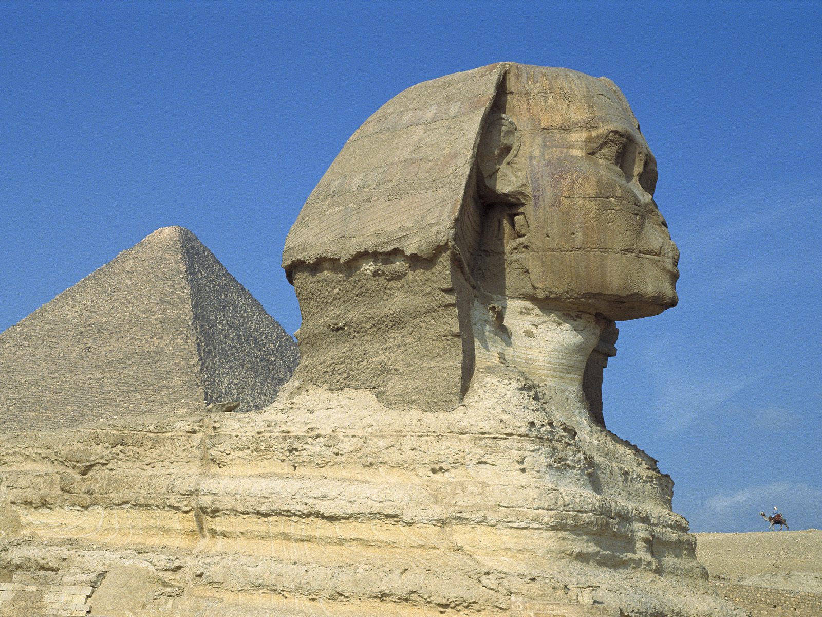 Krajobrazy - The Sphinx and Great Pyramids, Giza, Cairo, Egypt.jpg
