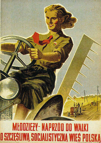 Plakaty propagandowe-PRL - szczęśliwa kobieta.jpg